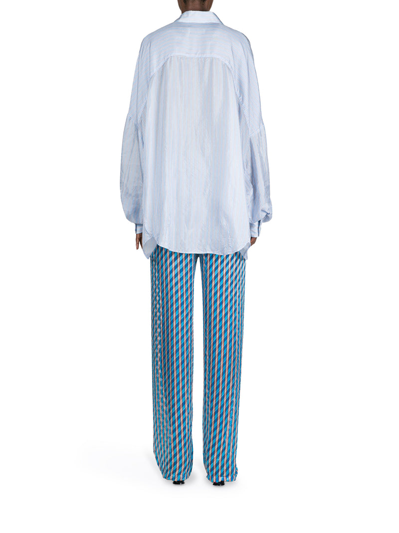OVERSIZED STRIPED CUPRO SHIRT