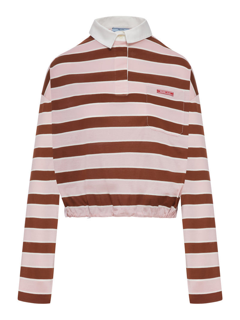 STRIPED LISLE THREAD POLO SHIRT