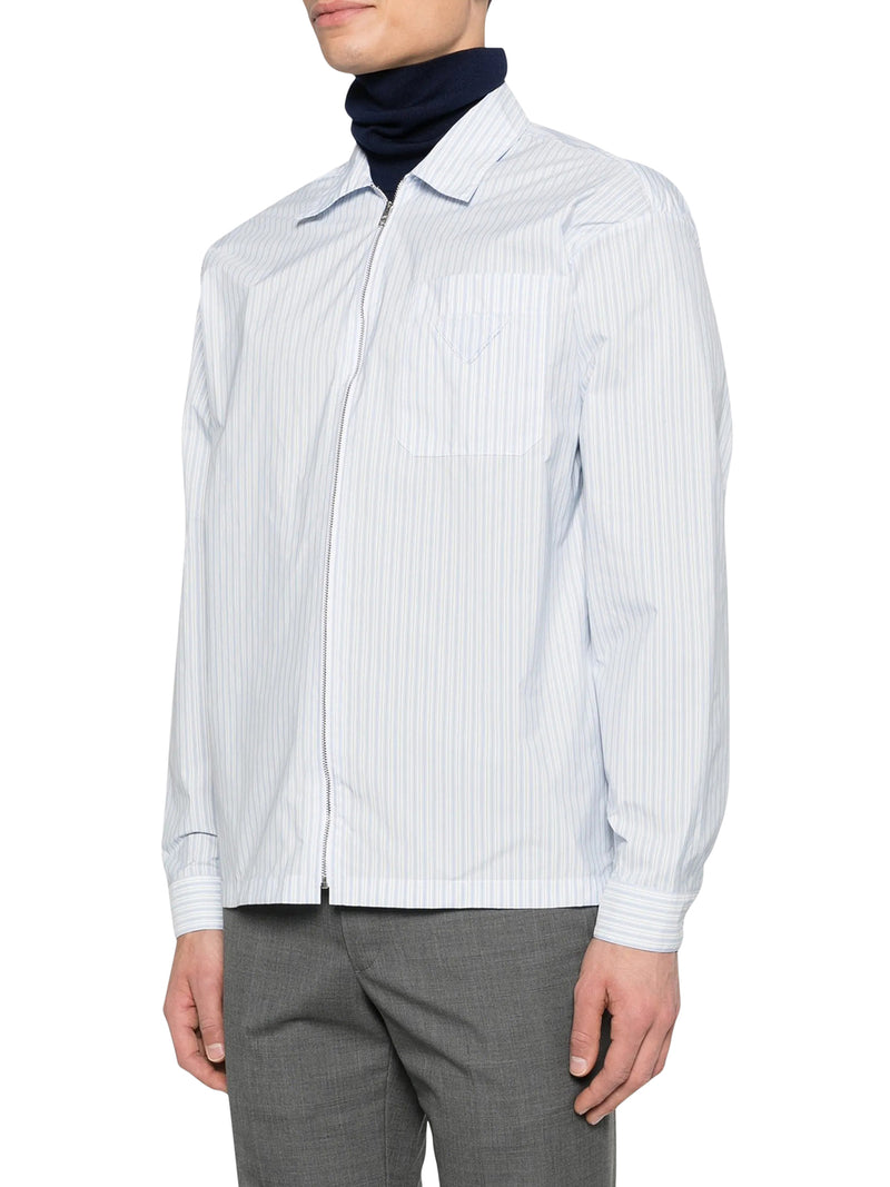 TECHNICAL FABRIC SHIRT WITH STRIPED PATTERN