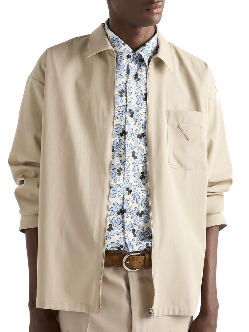 COTTON OVERSHIRT WITH ZIP