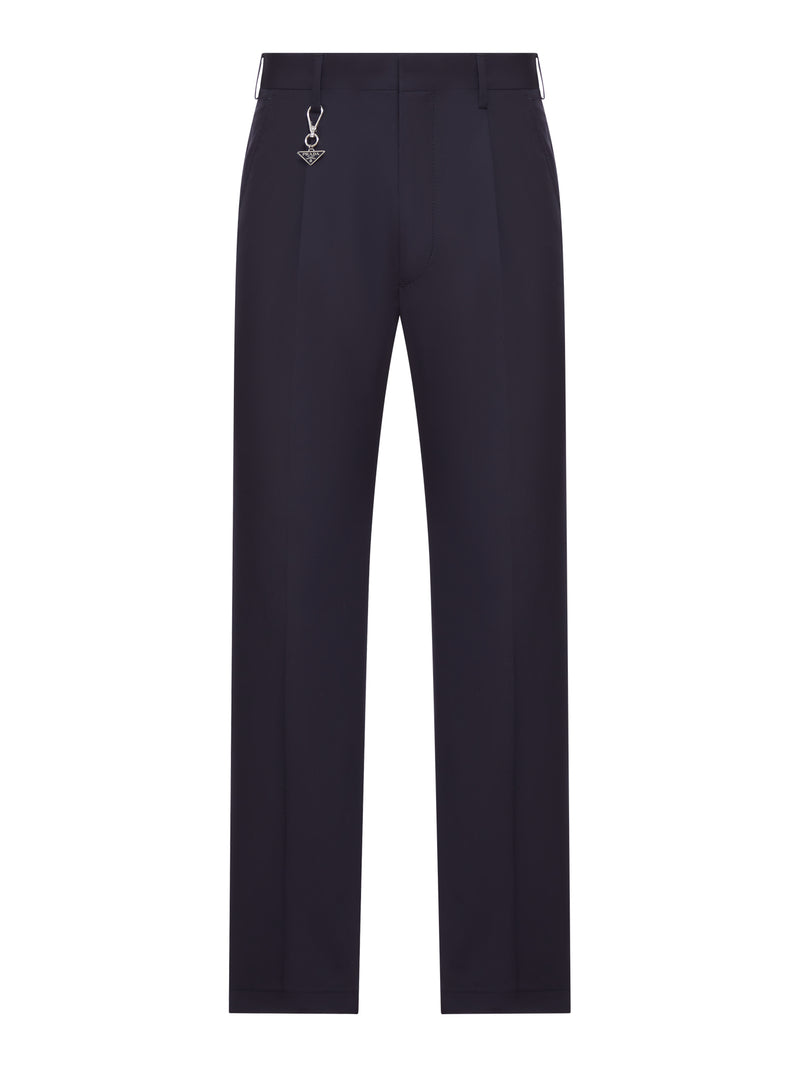 TAILORED COTTON POPLIN TROUSERS