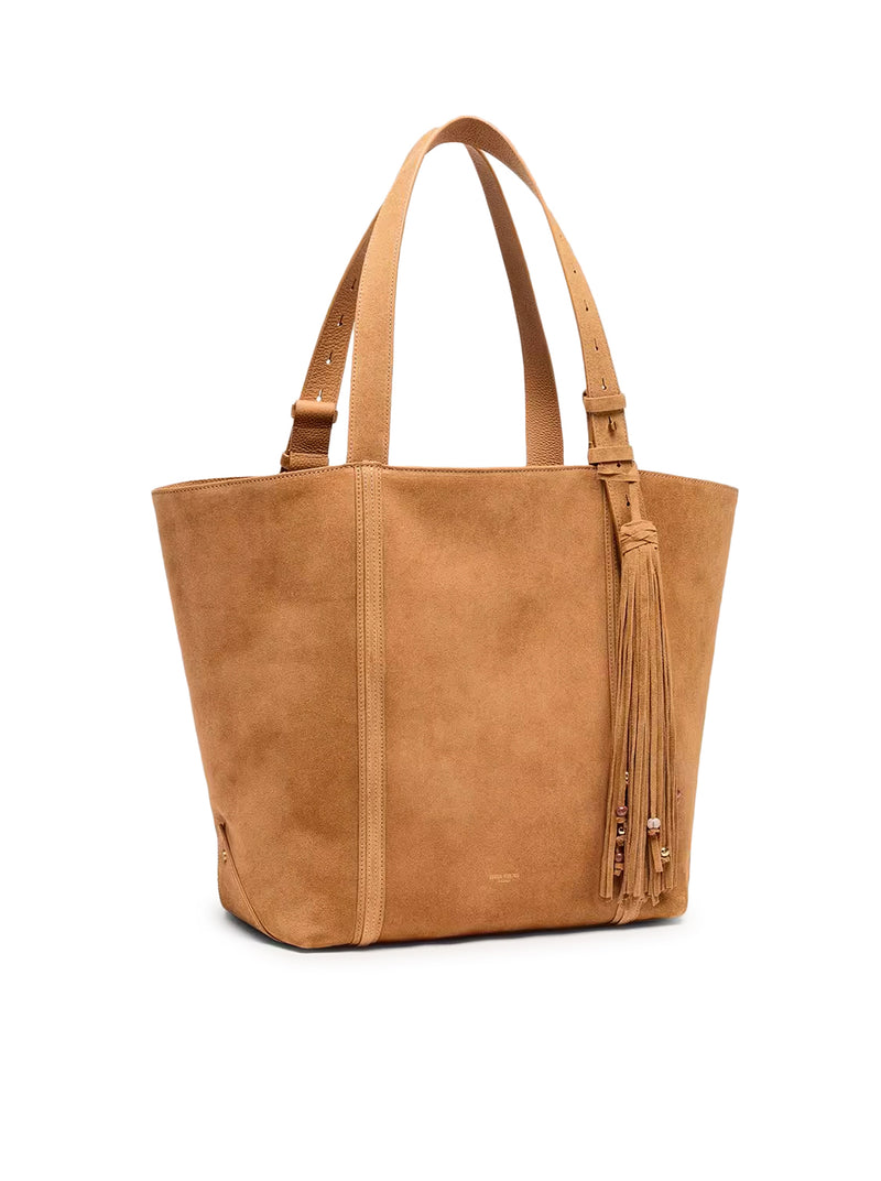 24/7 EAST WEST BAG IN SUEDE WITH FRINGES