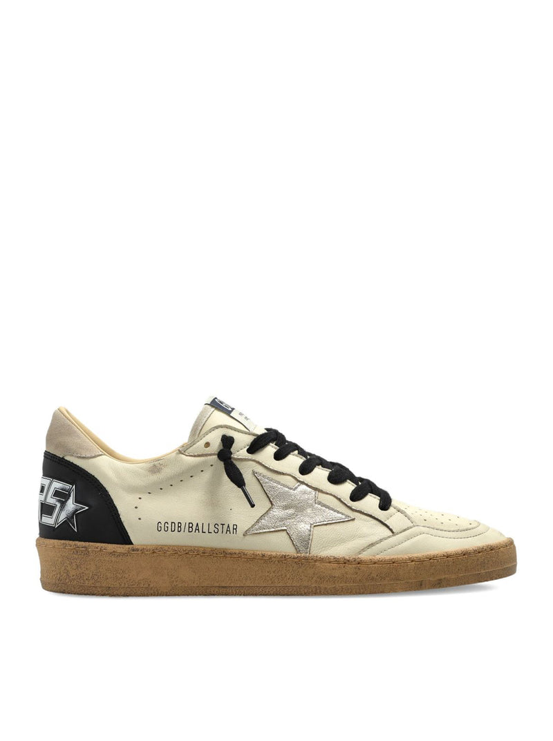 BALL-STAR SNEAKERS IN VINTAGE-EFFECT LEATHER