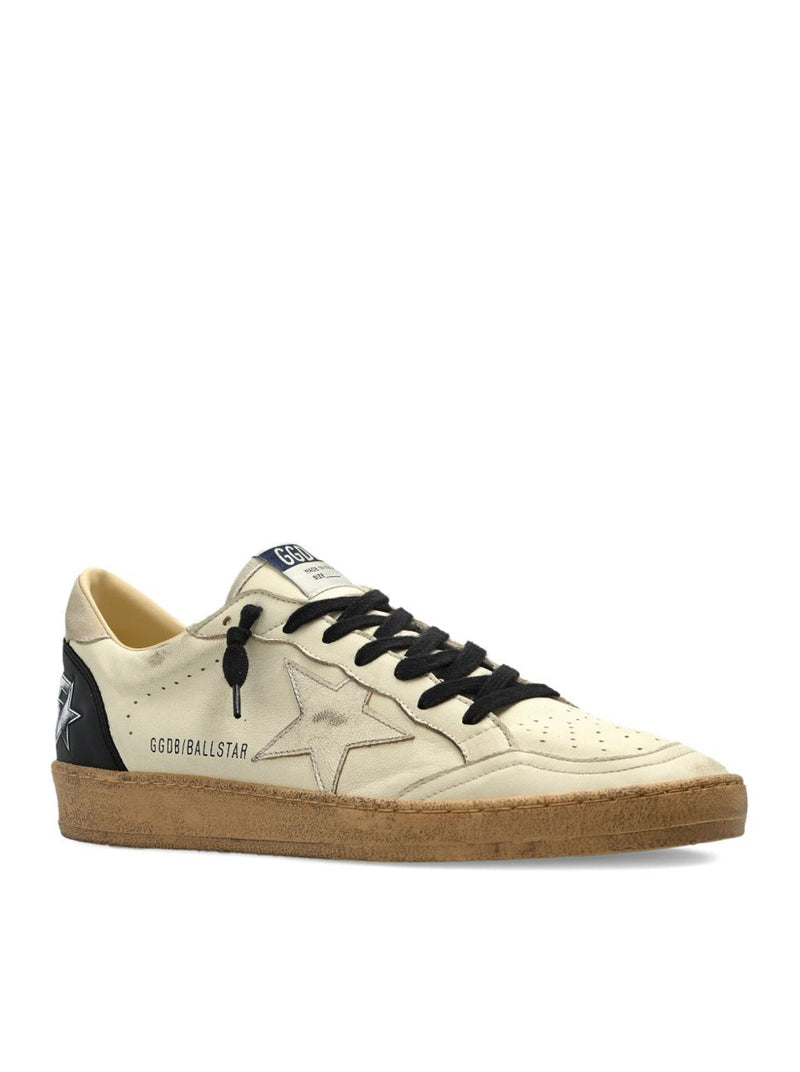BALL-STAR SNEAKERS IN VINTAGE-EFFECT LEATHER
