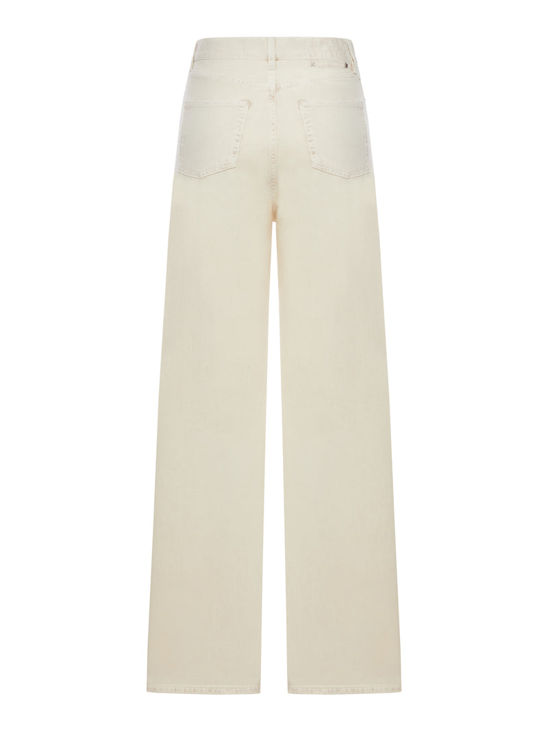 WIDE LEG JEANS IN COTTON DENIM