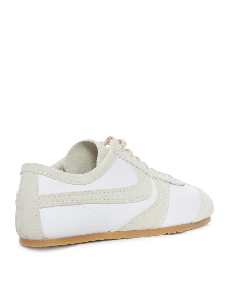 TWO-TONE LEATHER AND SUEDE SNEAKERS