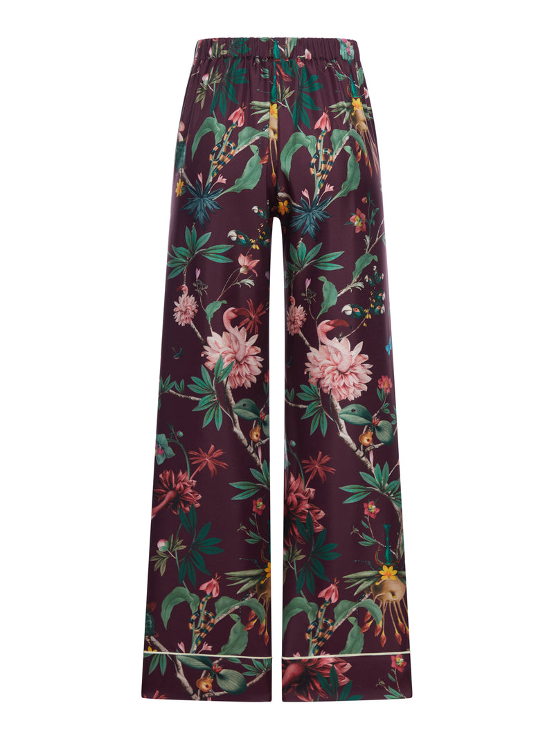 SILK TWILL TROUSERS