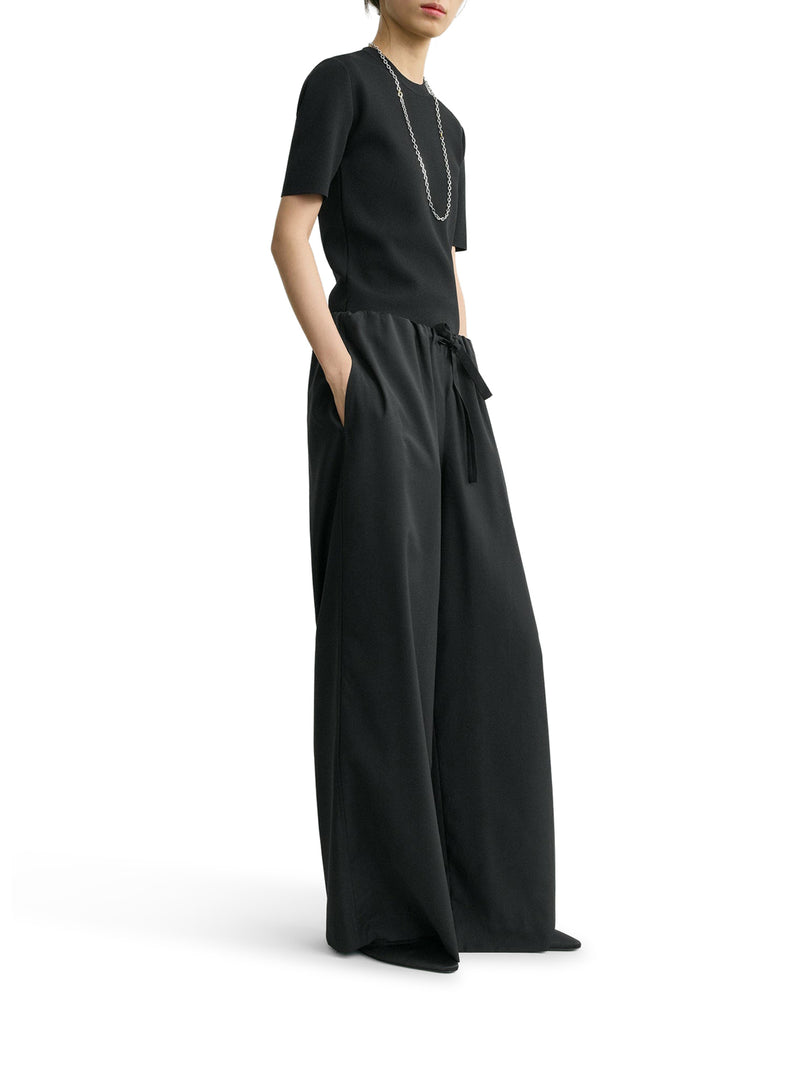 WOOL TROUSERS WITH DRAWSTRING