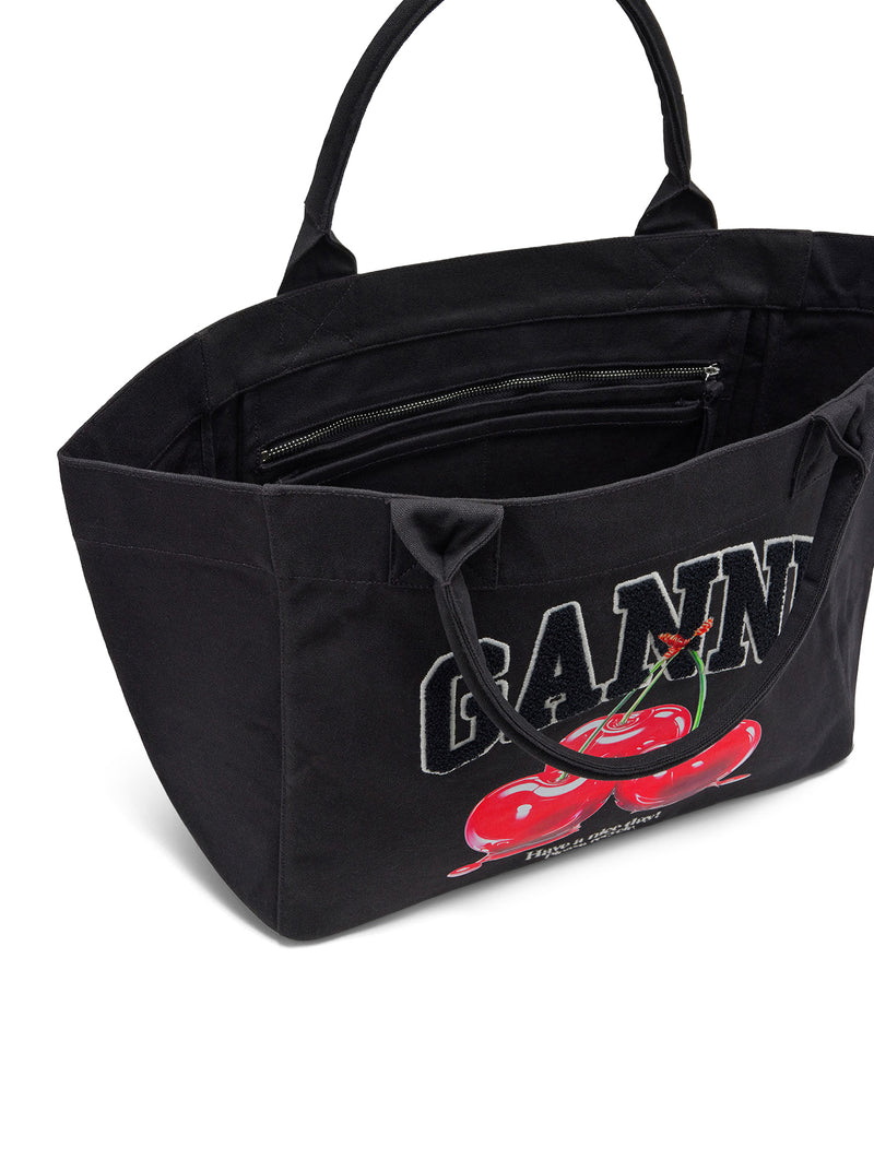 MEDIUM CHERRY COTTON TOTE BAG