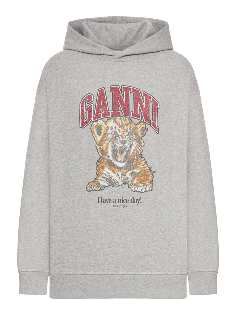 COTTON HOODIE WITH PRINT