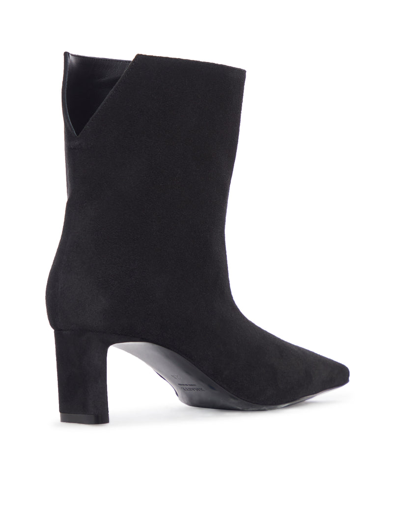 BLACK SUEDE ANKLE BOOTS