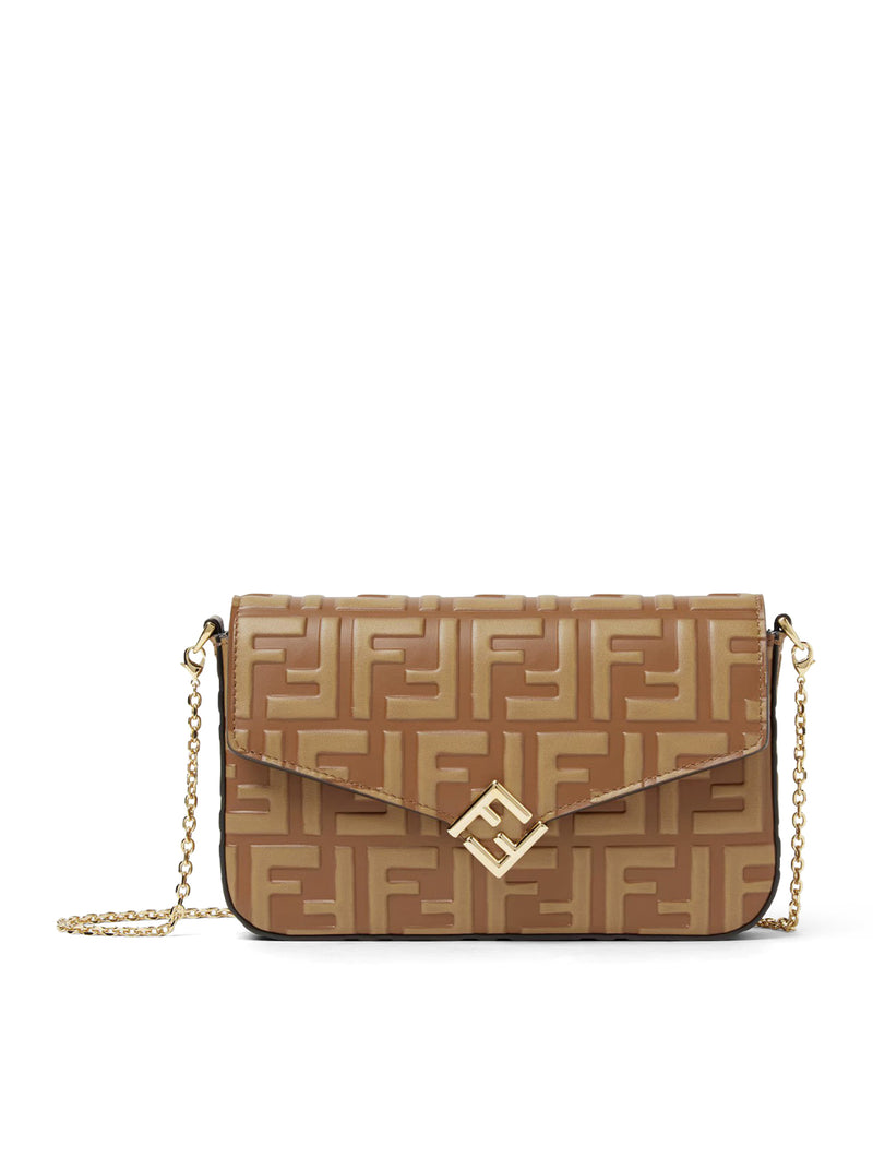 TWO-TONE FF LEATHER WALLET