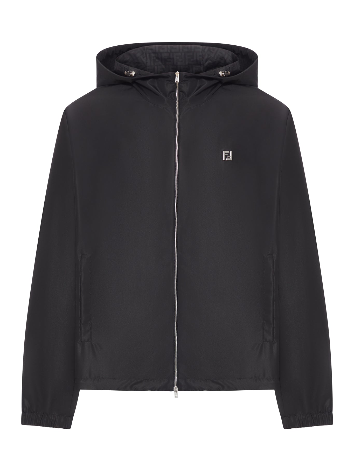 BLACK TECHNICAL FABRIC JACKET