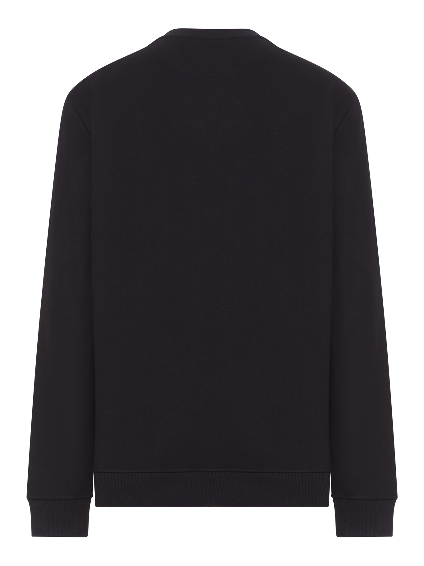 BLACK COTTON CREW NECK SWEATSHIRT