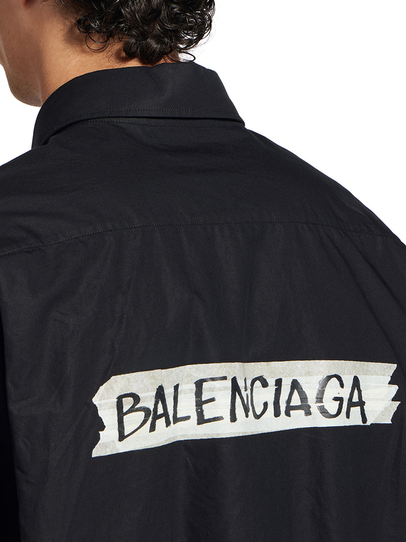 MEN`S LARGE FIT LONG-SLEEVED MASKING TAPE SHIRT