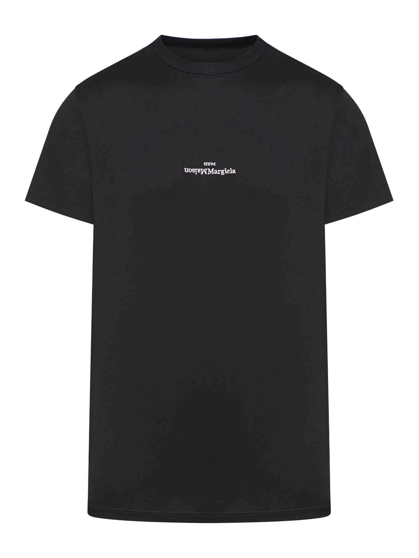 T-SHIRT WITH CONTRASTING WHITE EMBROIDERED LOGO