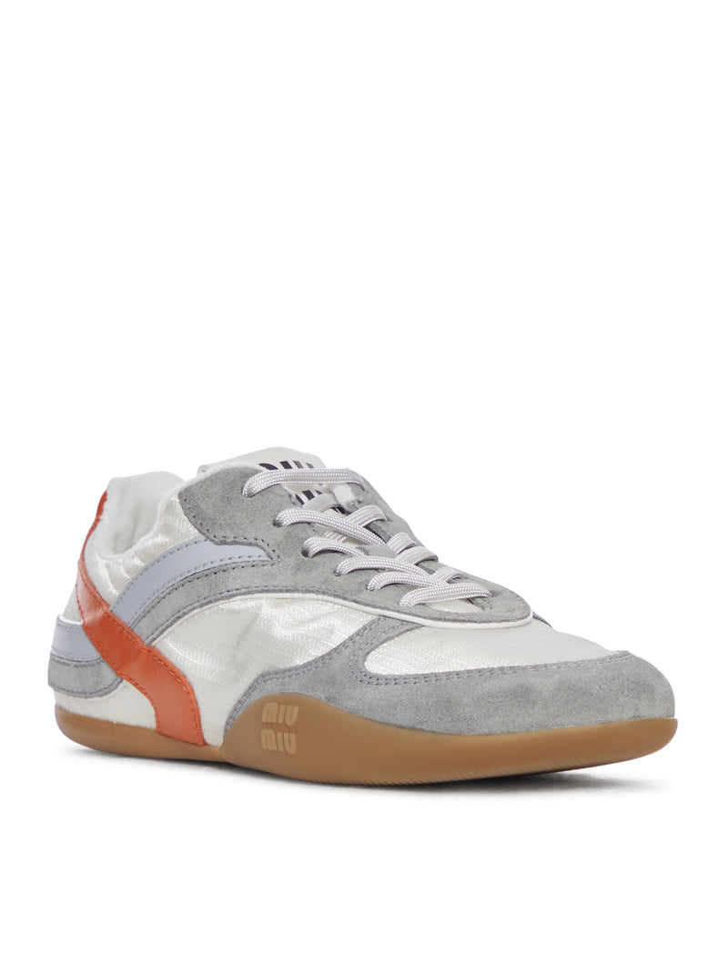 GYMNASIUM SNEAKERS IN TECHNICAL FABRIC AND SUEDE