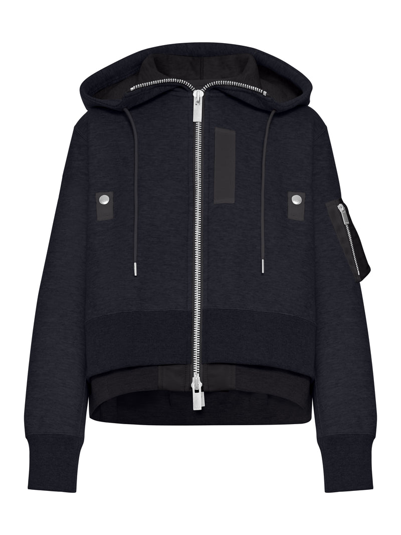 COTTON BLEND PADDED HOODIE