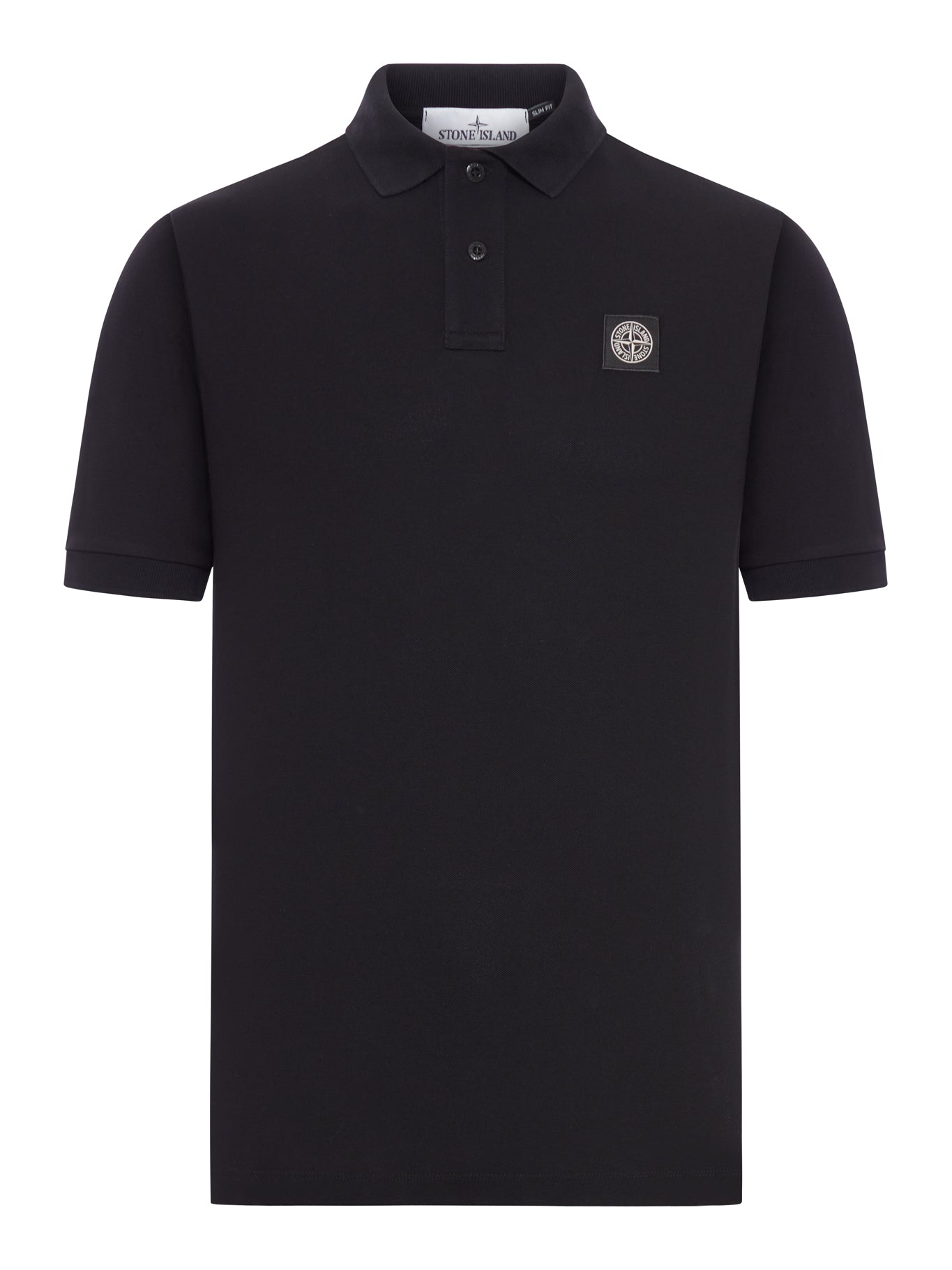 COTTON POLO SHIRT WITH COMPASS LOGO PATCH