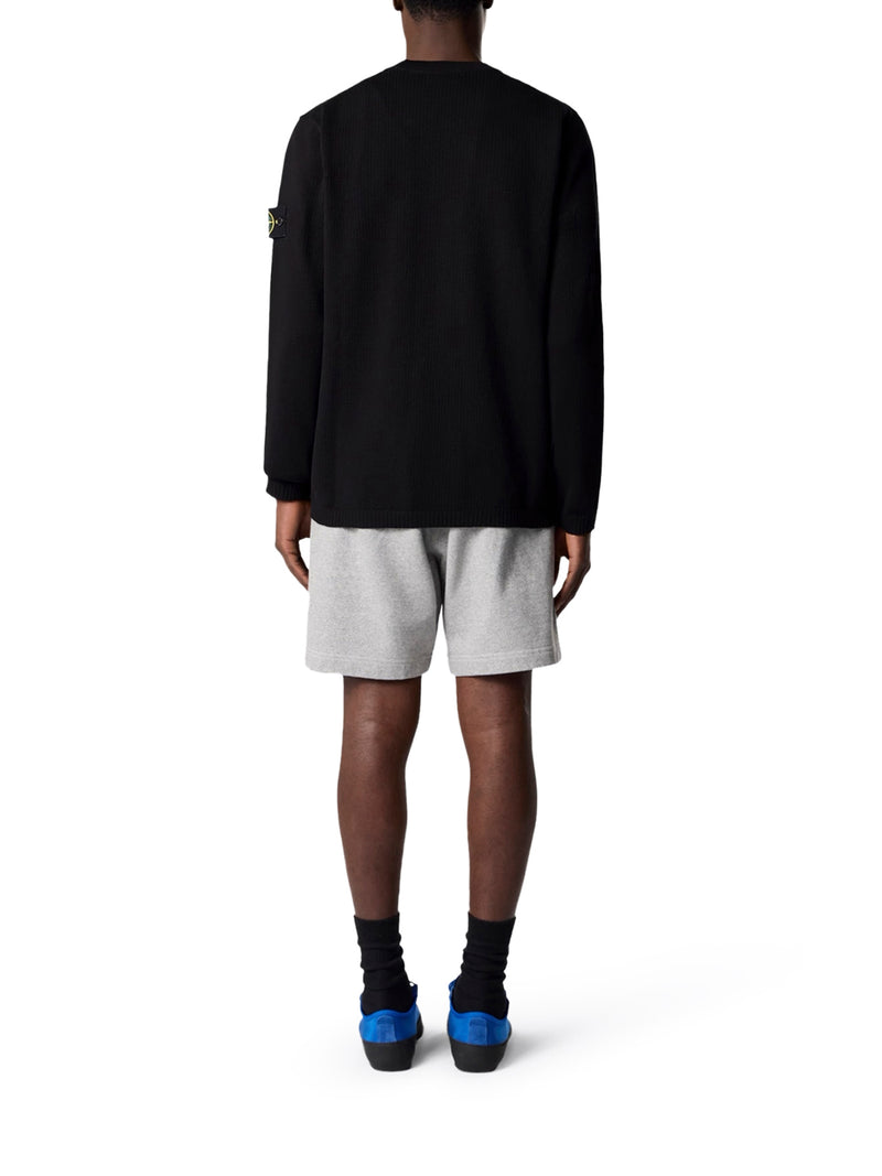 LOOSE FIT RIBBED CREW NECK SWEATER