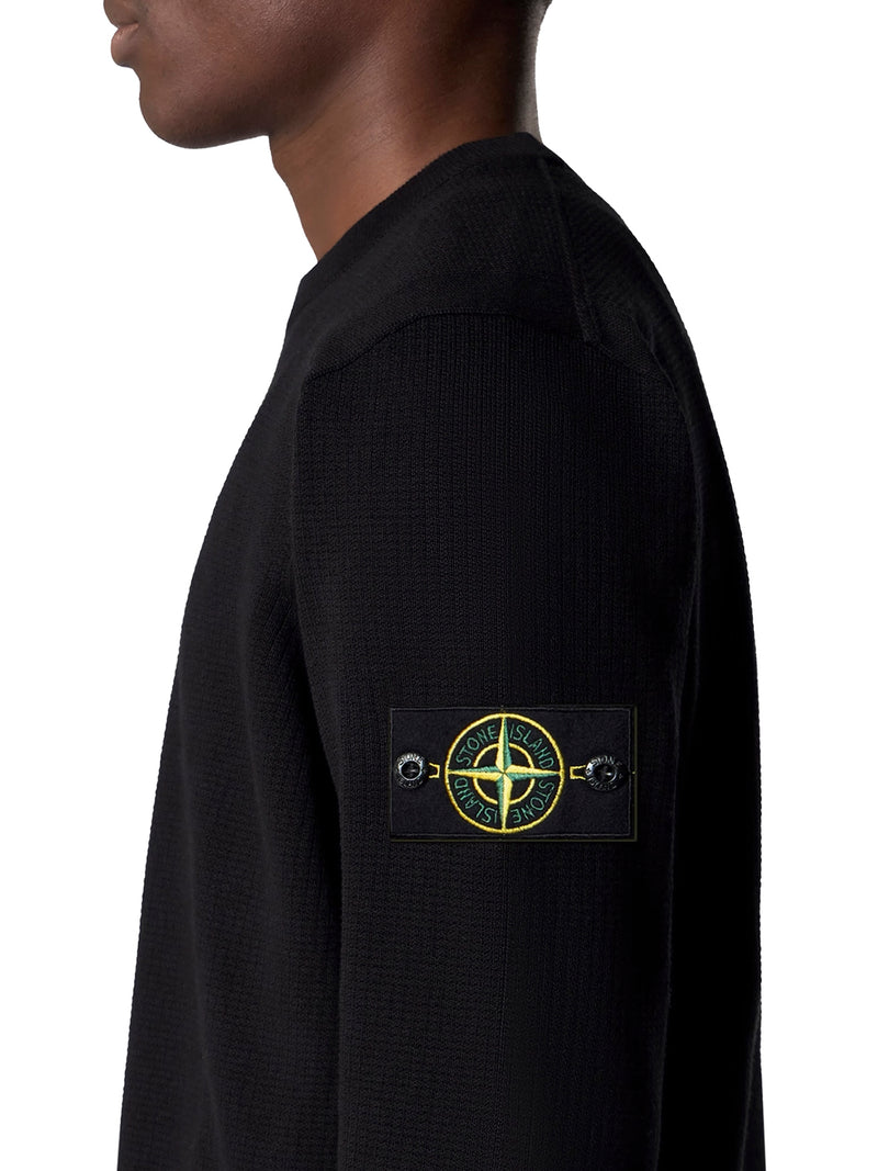 LOOSE FIT RIBBED CREW NECK SWEATER