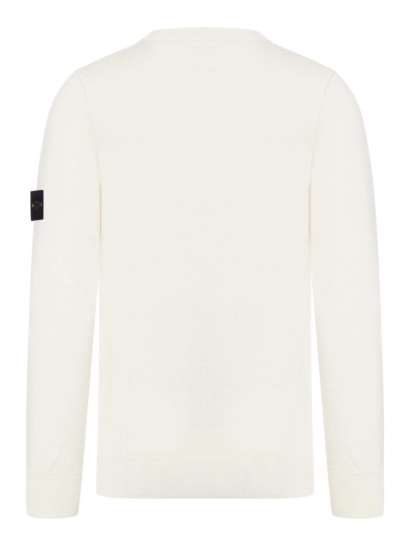 STONE ISLAND CREW NECK SWEATER WITH BADGE
