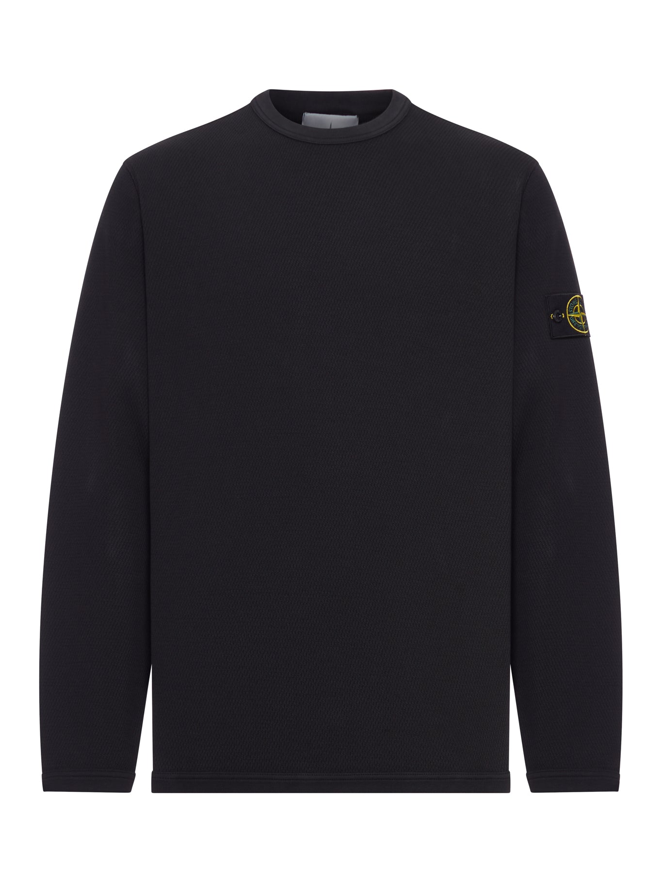 CREWNECK SWEATER WITH CUFFS AND BADGE