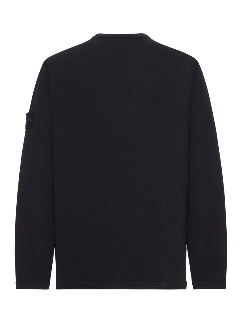 CREWNECK SWEATER WITH CUFFS AND BADGE