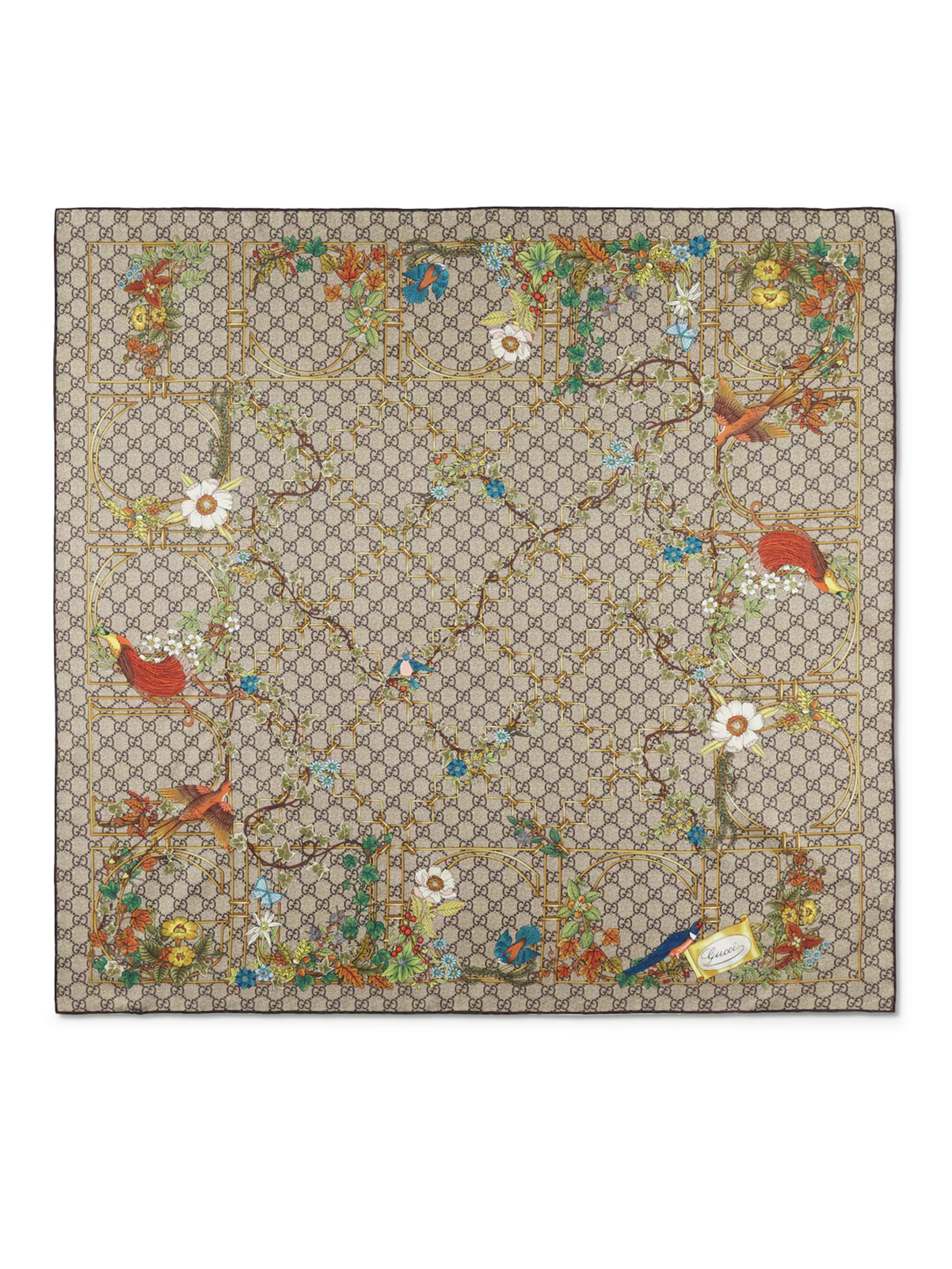 PRINTED SILK TWILL SCARF