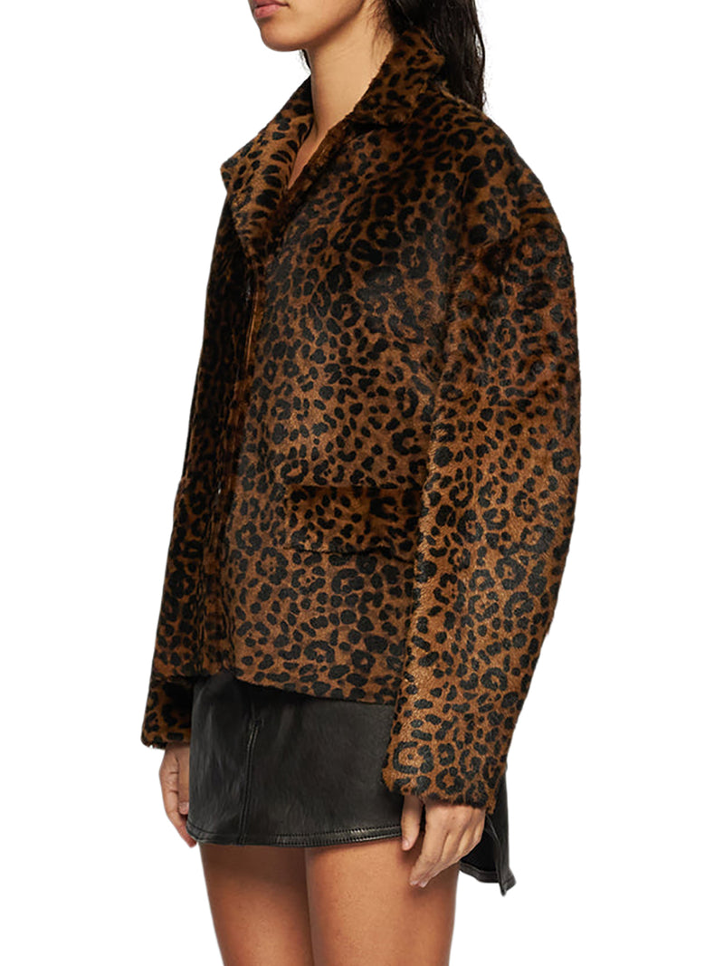 LEOPARD SHEARLING JACKET