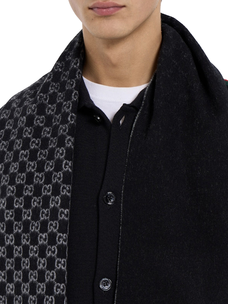 GG WOOL AND CASHMERE SCARF