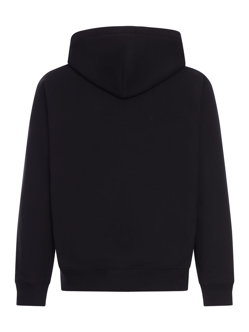 COTTON JERSEY HOODIE WITH PRINT