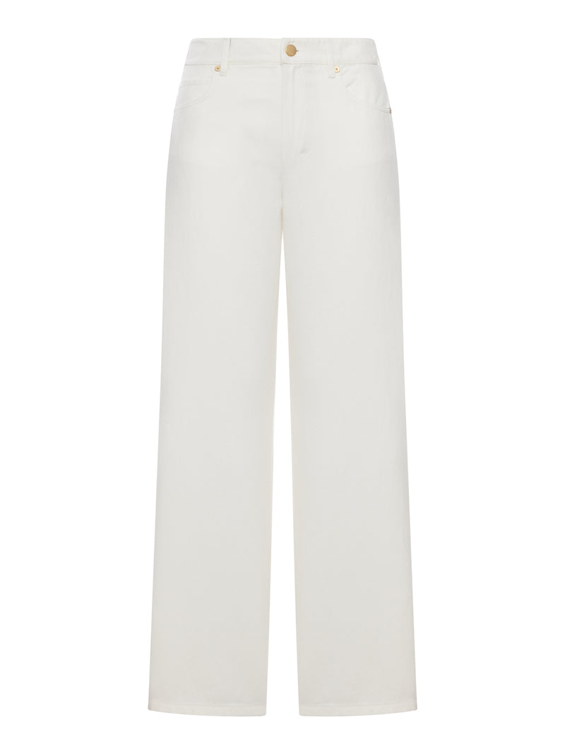 5-POCKET COTTON AND LINEN TROUSERS