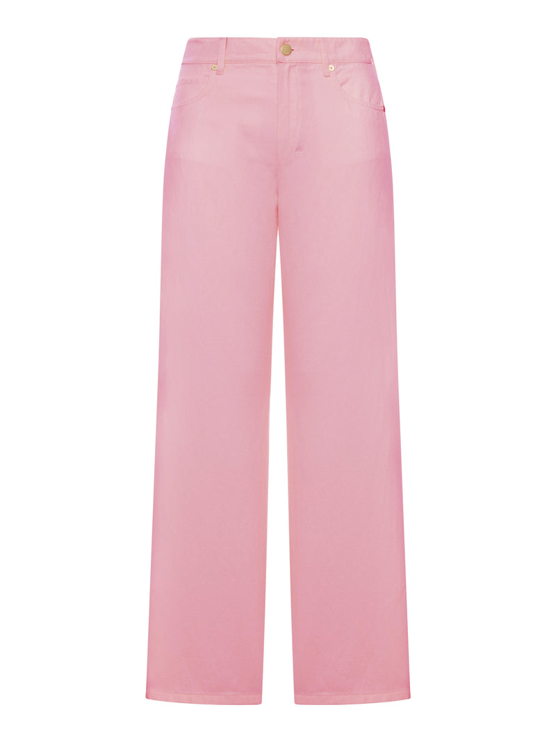 5-POCKET COTTON AND LINEN TROUSERS