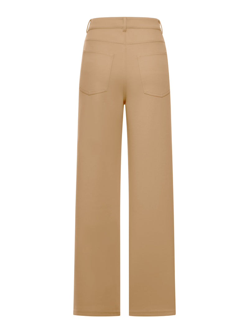 BRIOSO WIDE LEG COTTON TROUSERS