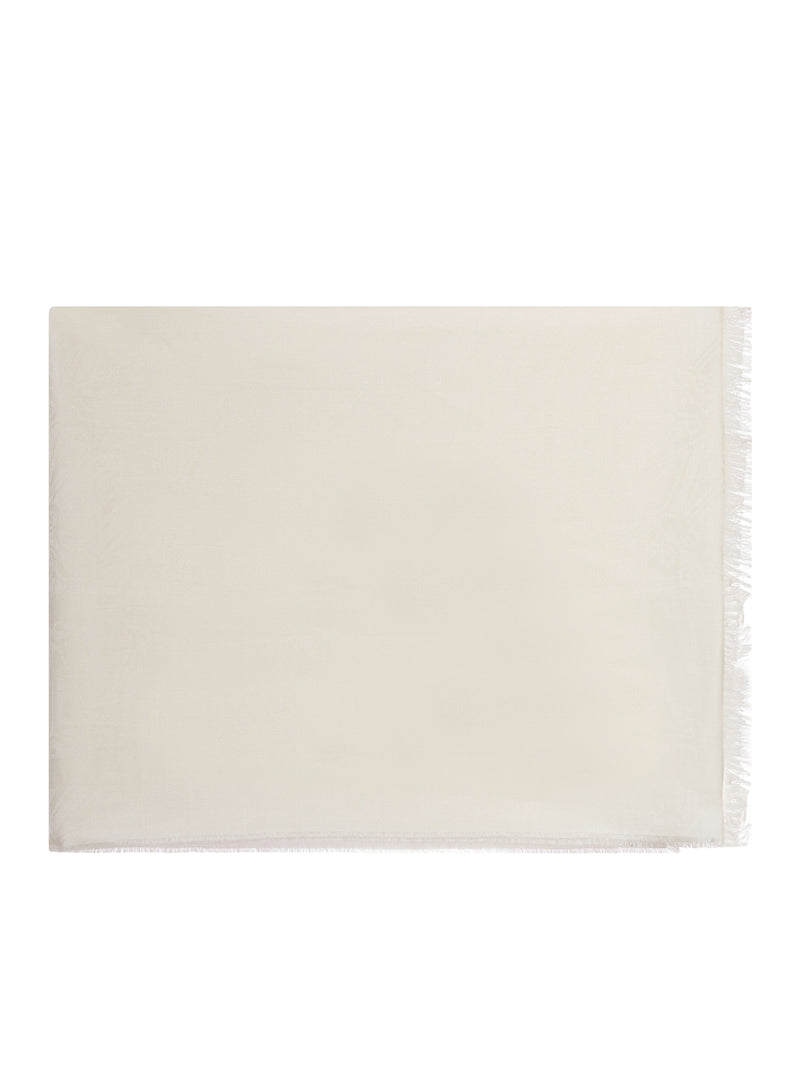 VETUSTA WOOL AND SILK SCARF WITH JACQUARD LOGO