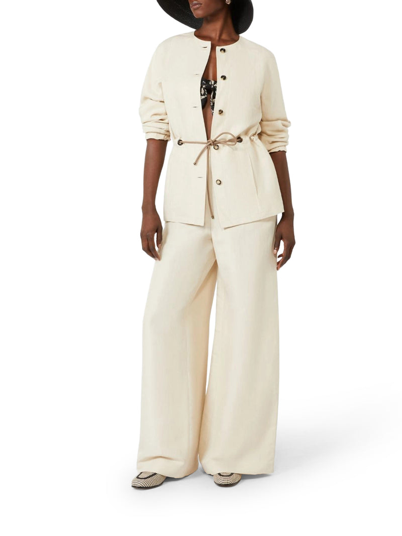 LINEN AND SILK TROUSERS