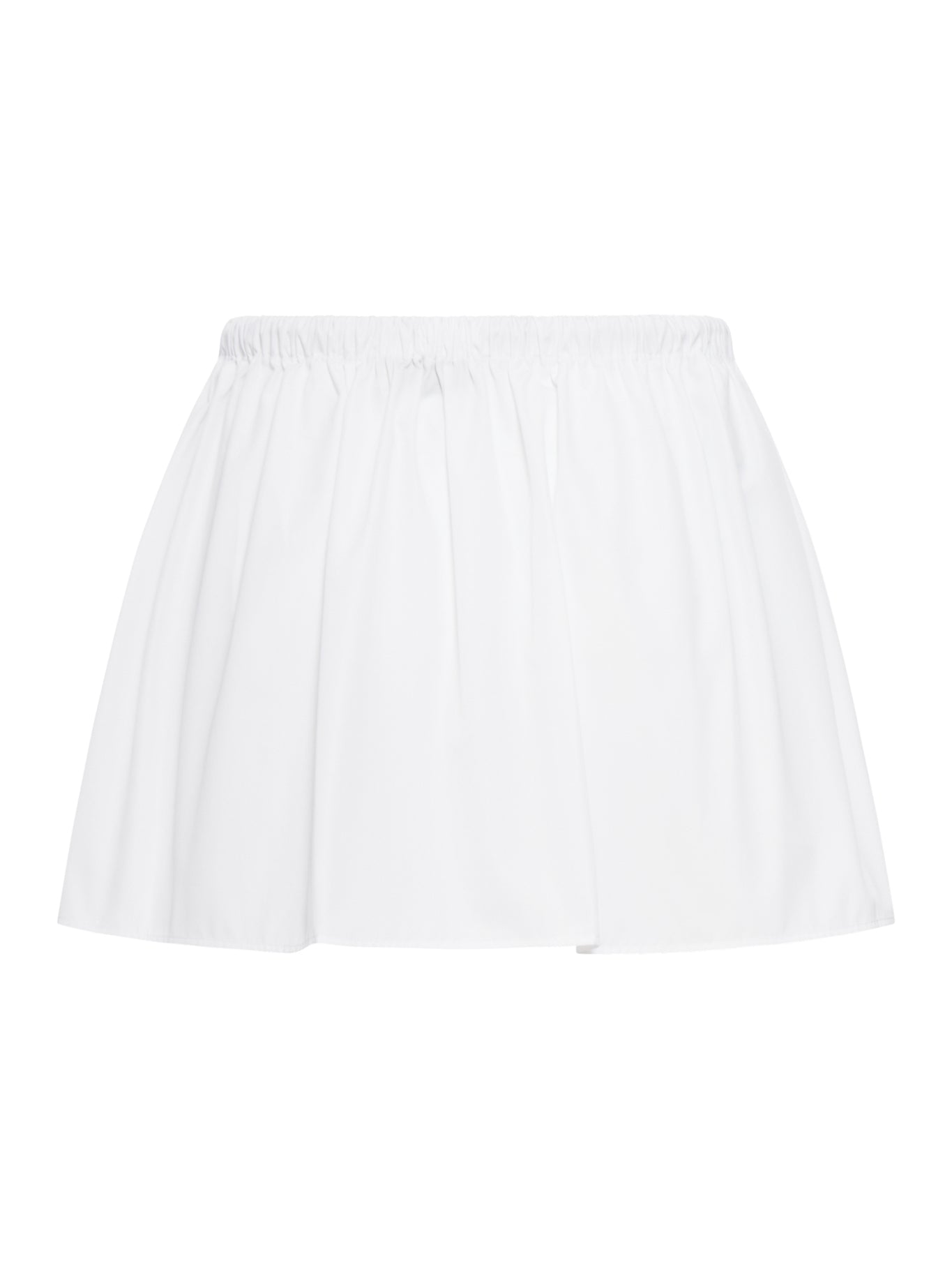 COTTON POPLIN MINI SKIRT WITH LOGO
