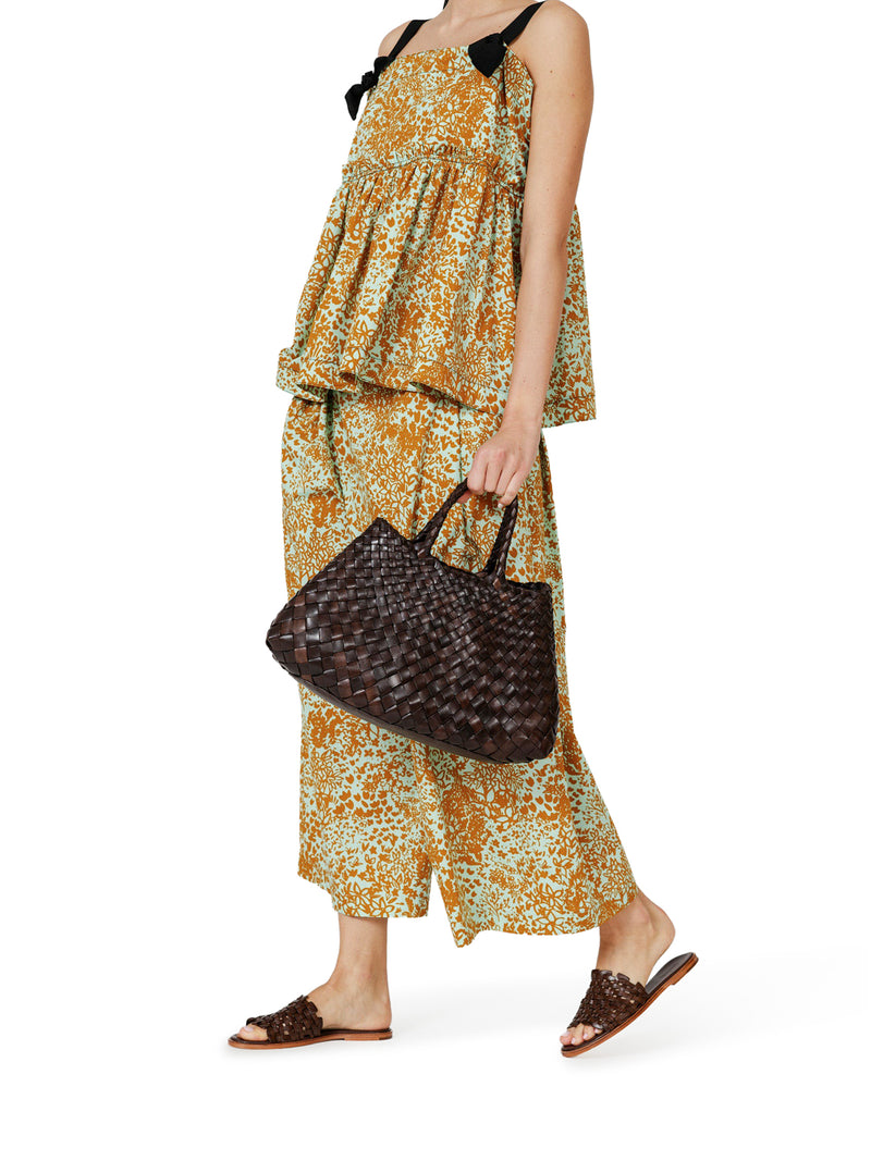 SANTA CROCE SMALL BROWN LEATHER BAG