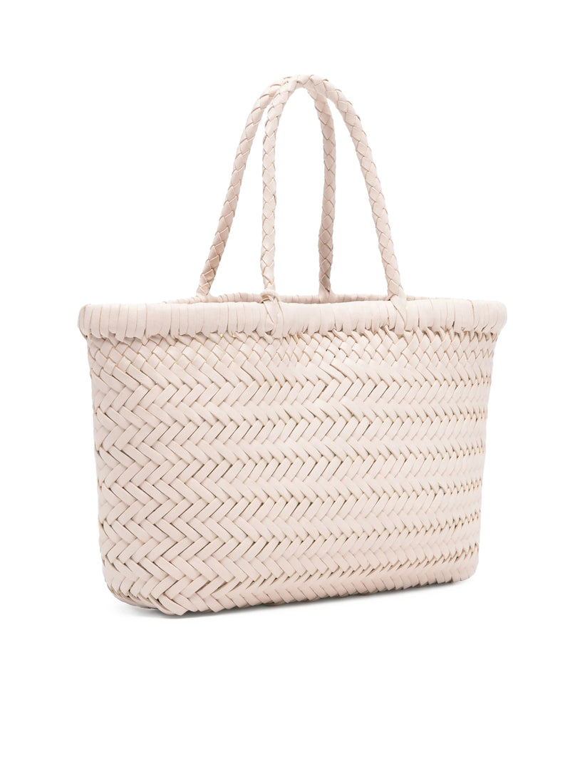 MINI FLAT GORA HANDBAG IN SAND LEATHER