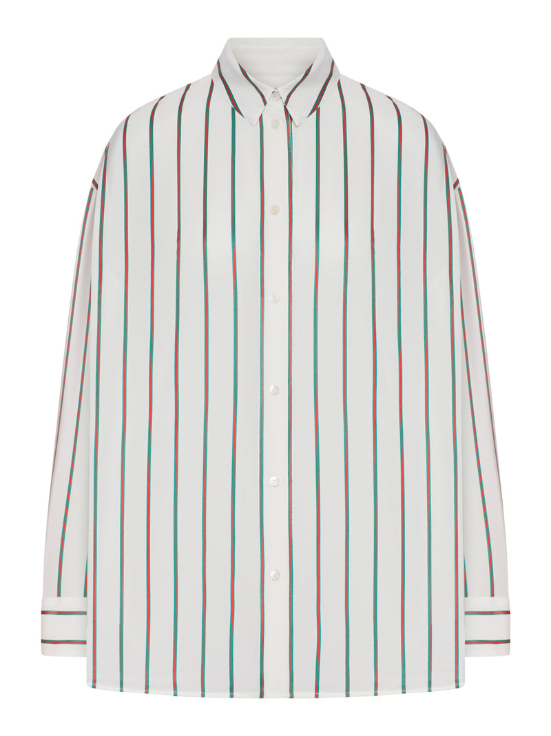 VERTICAL STRIPED SILK SHIRT