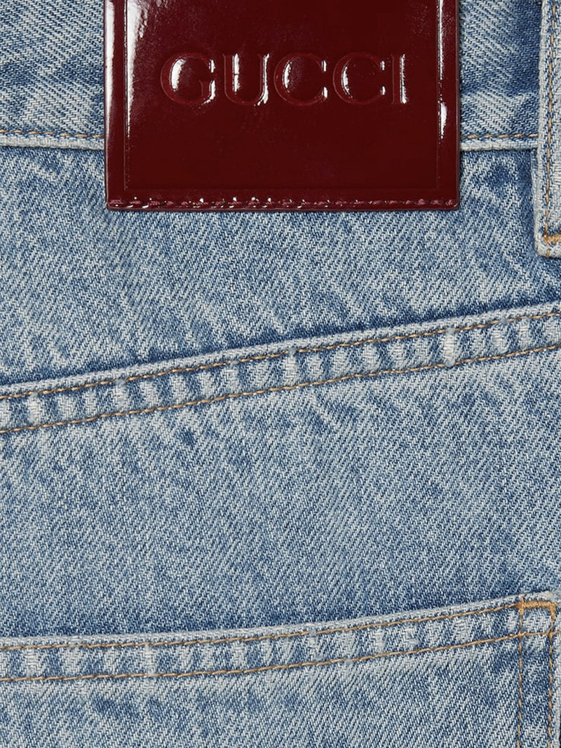 COTTON DENIM TROUSERS