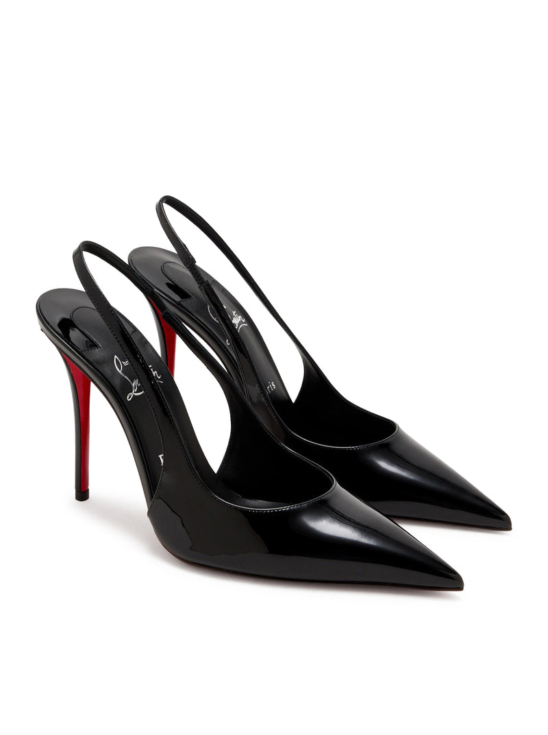 MISS Z PATENT CALFSKIN SLINGBACK PUMPS