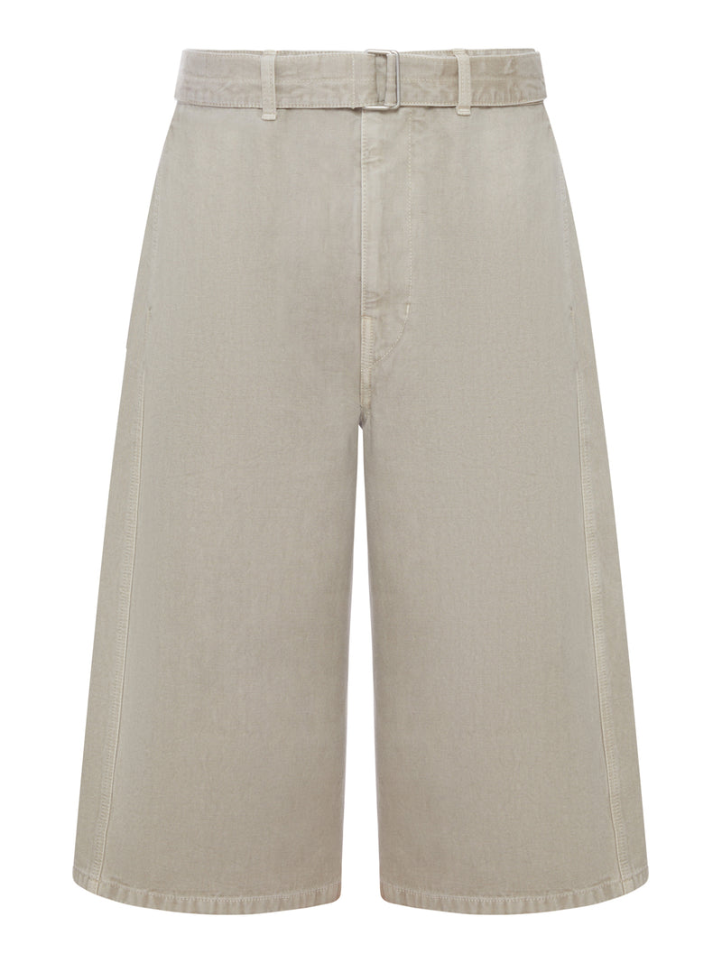 SNOW-EFFECT DENIM BERMUDA SHORTS