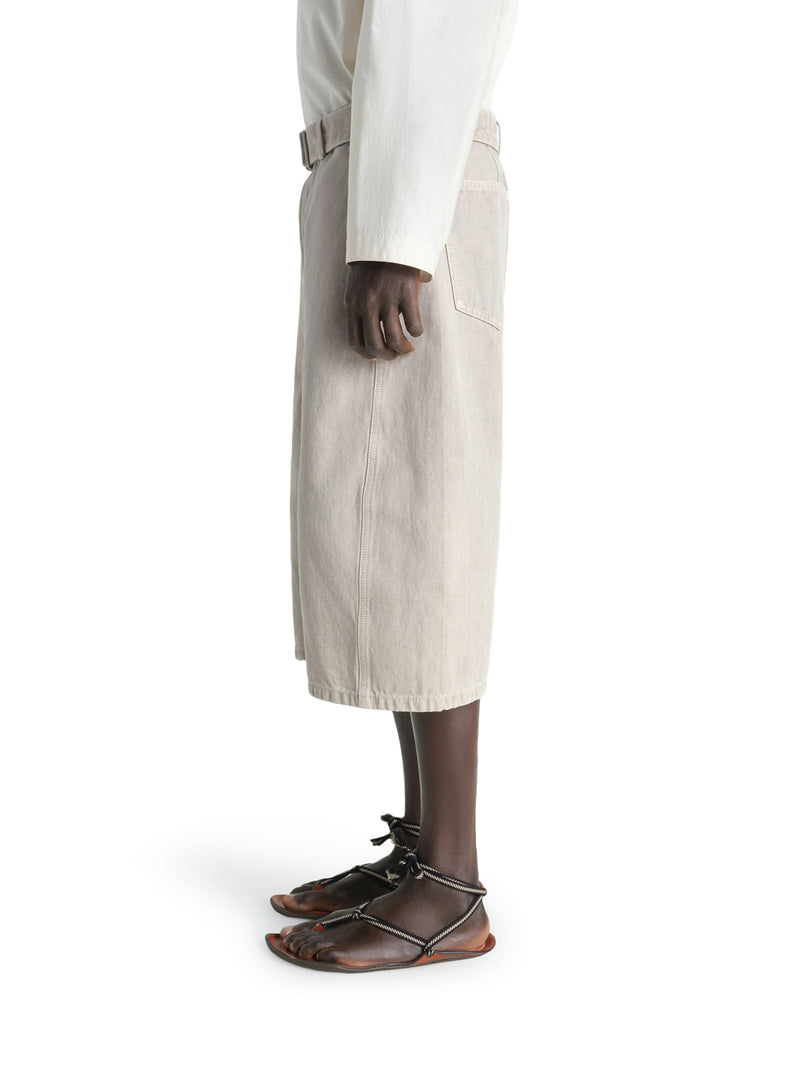 SNOW-EFFECT DENIM BERMUDA SHORTS