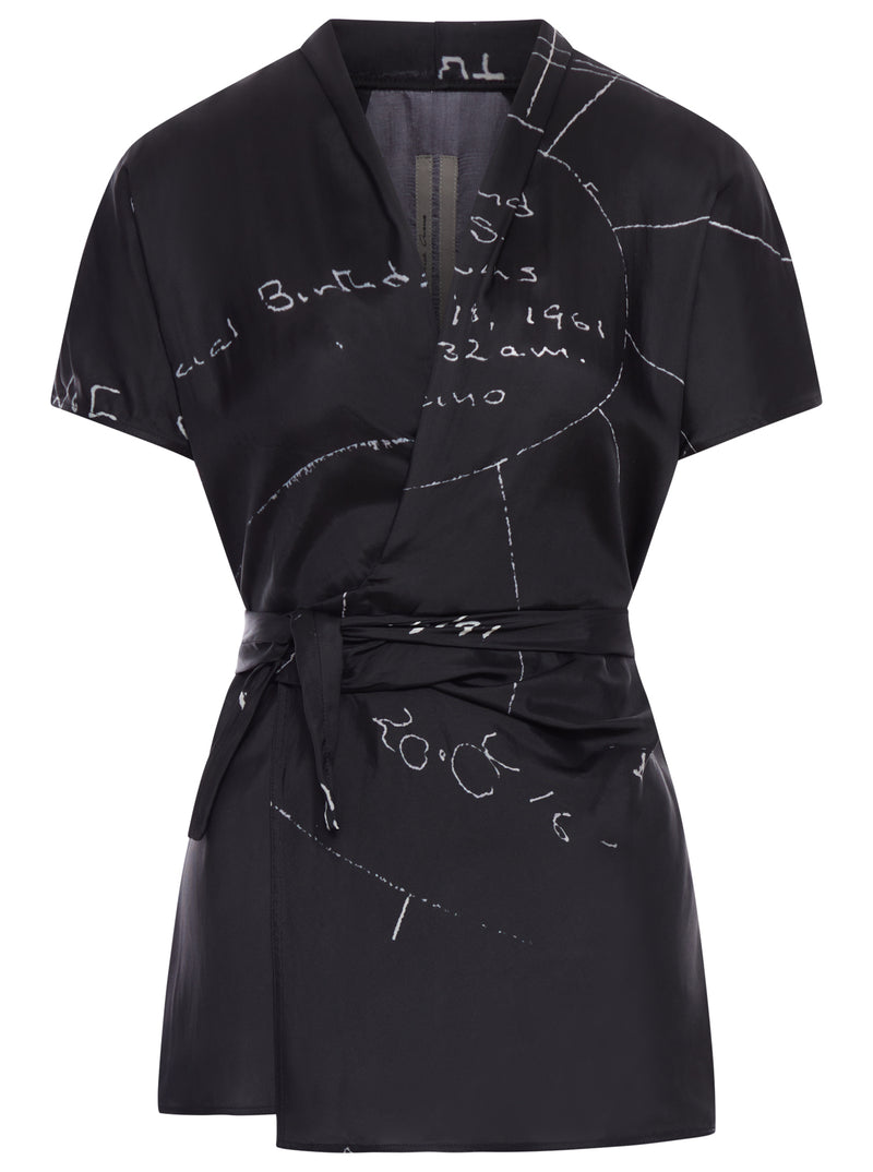 T-SHIRT WRAP WITH GRAPHIC PRINT