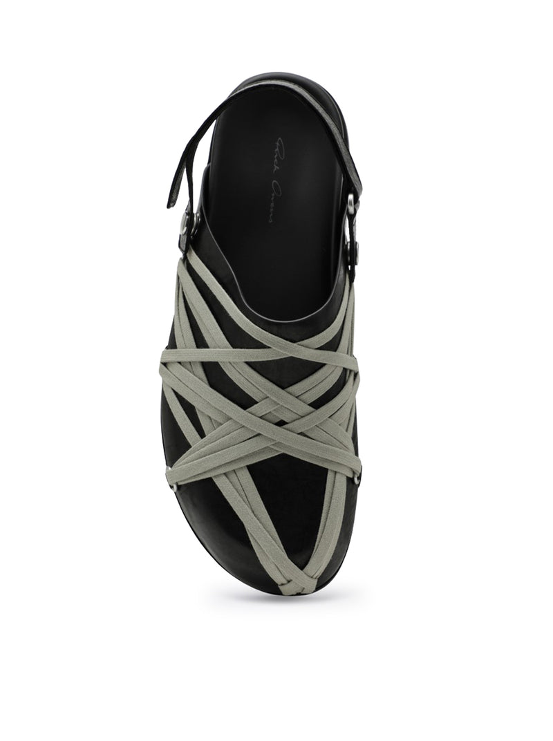 BLACK MEGALACED MULES