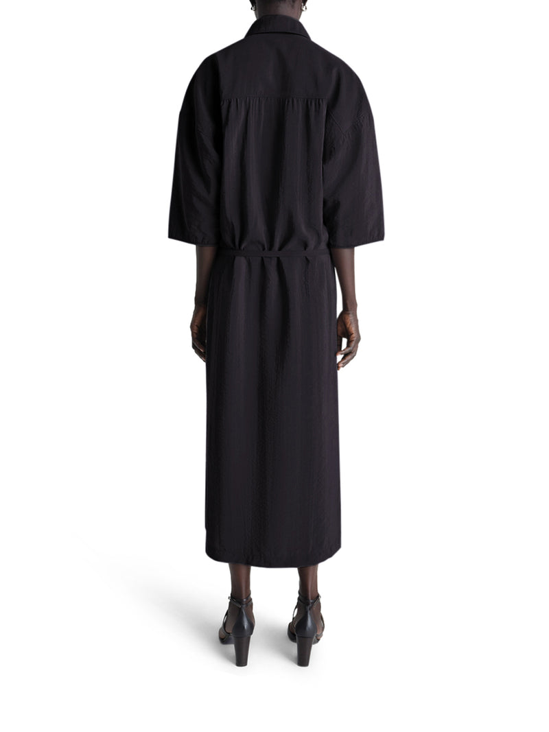 ASYMMETRIC DRESS IN DRY SILK