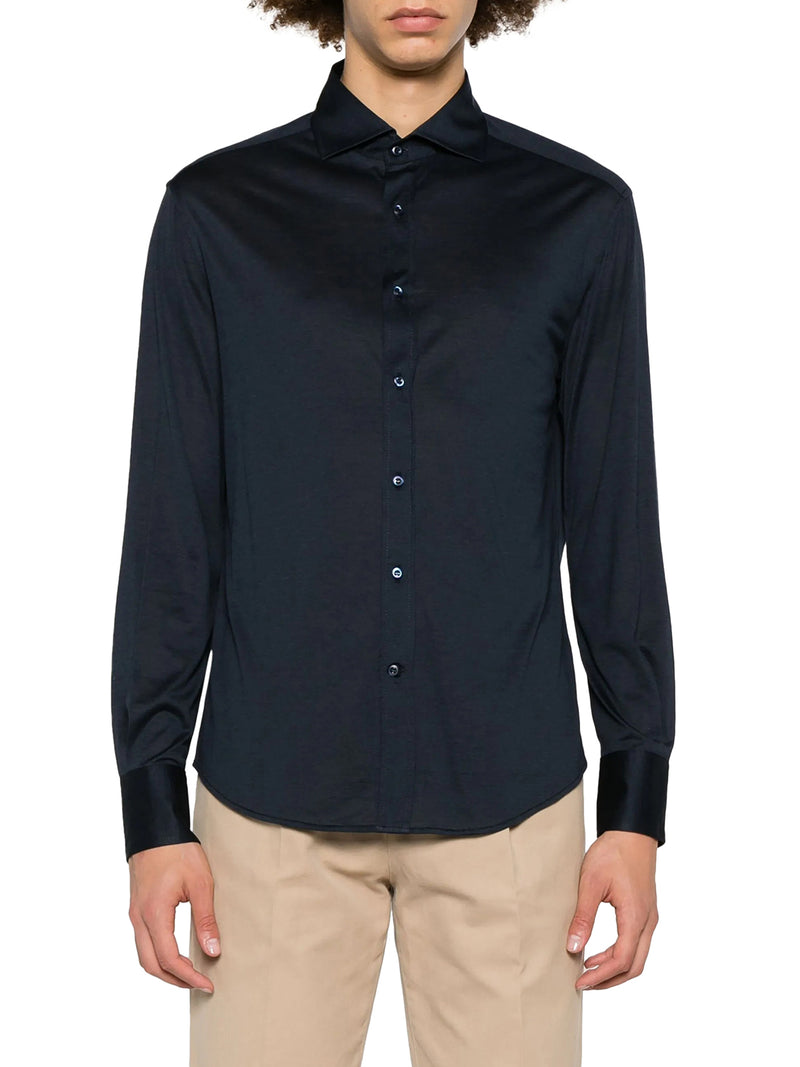 CLASSIC COTTON AND SILK BLEND SHIRT