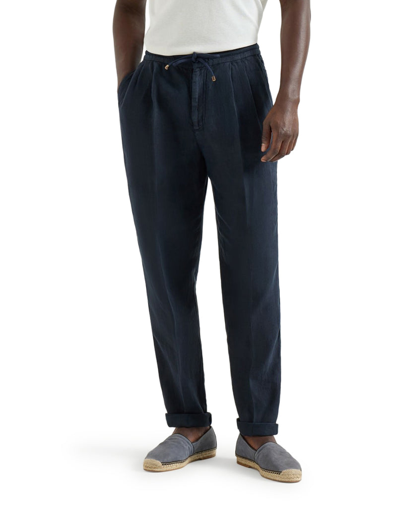 LINEN TROUSERS WITH DRAWSTRING